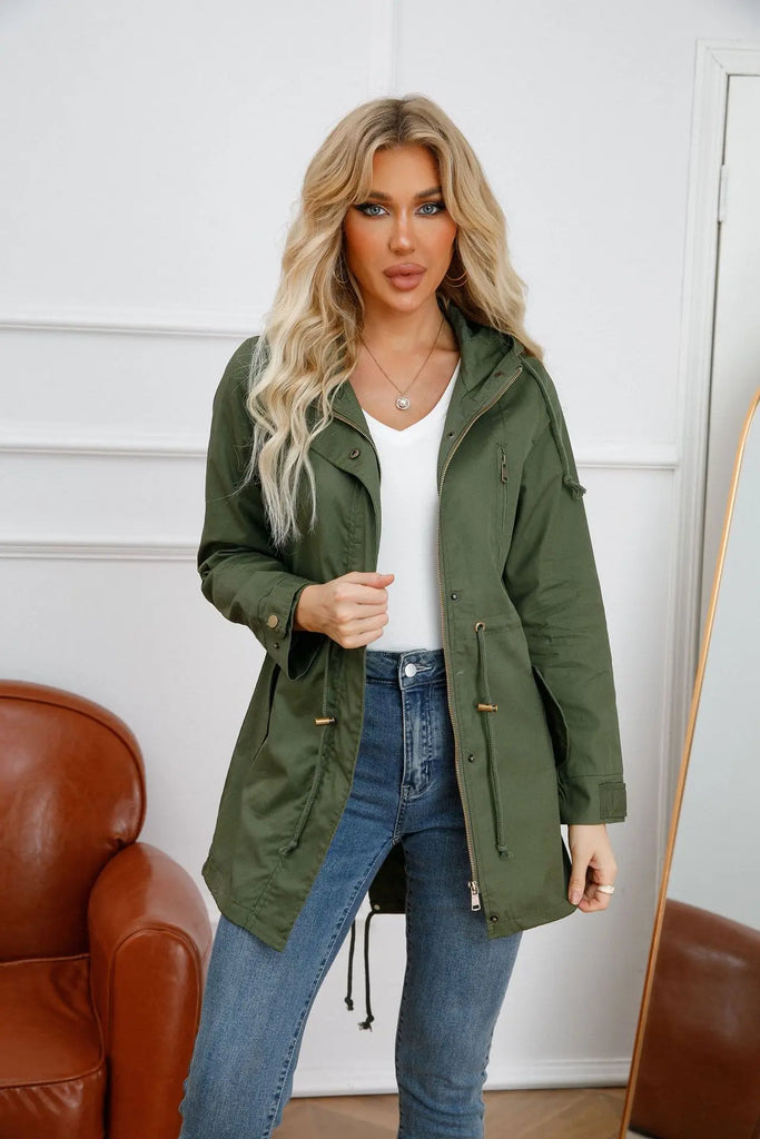 WW | Baumwoll Trenchcoat Mit Kapuze