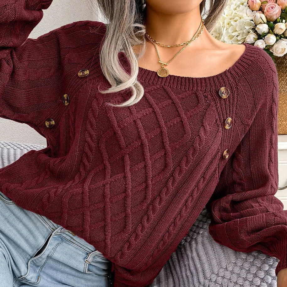 WW - Stilvolle Gestrickte Pullover Für Damen
