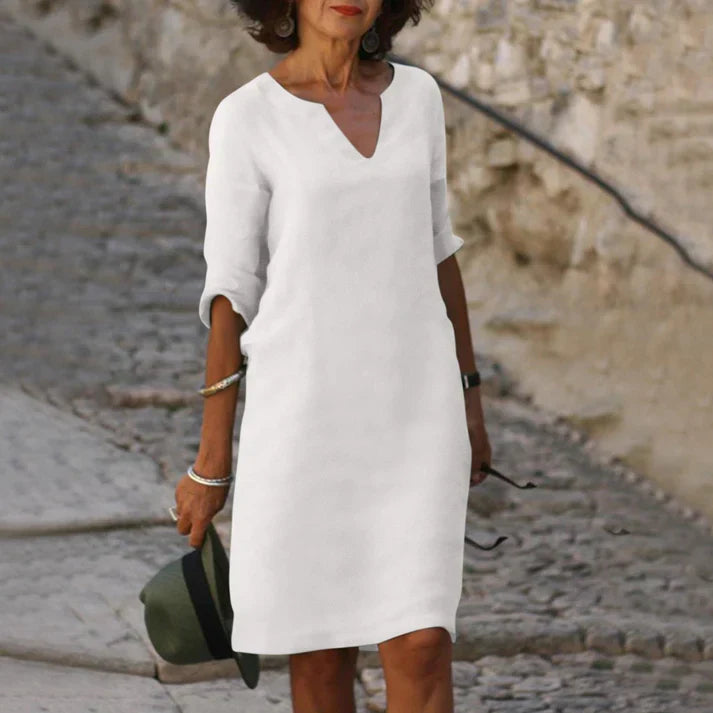 W&W Mode | Elegantes Sommerkleid mit V-Ausschnitt