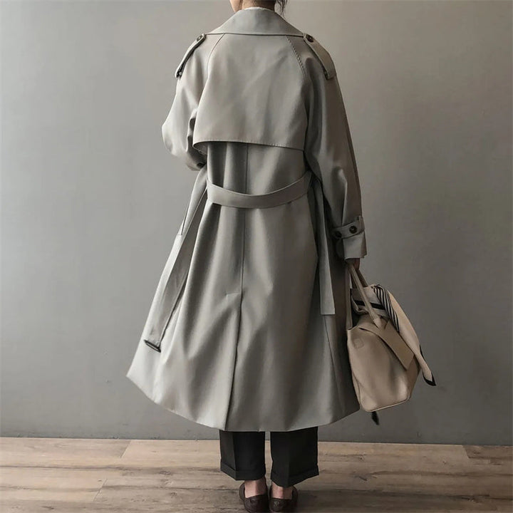 Damen Trenchcoat mit Oversize-Schnitt und doppelreihigem Verschluss