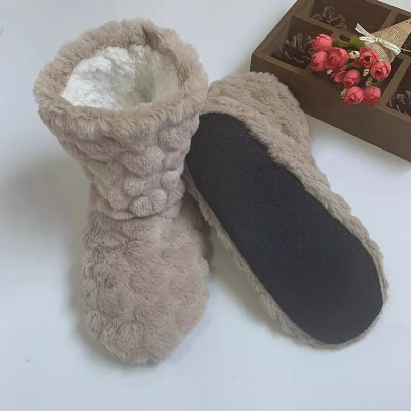 W&W Mode | Plüsch Hausschuh - gemütliche Fleece-Pantoffeln