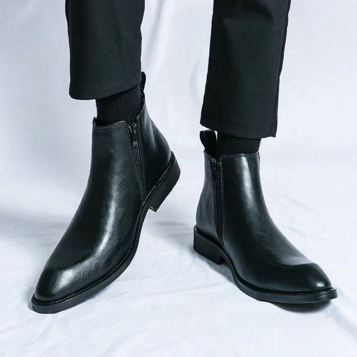 W&W Mode | Lederstiefel mit Reißverschluss