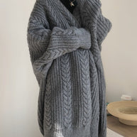 lange Damen Strickjacke für den Herbst