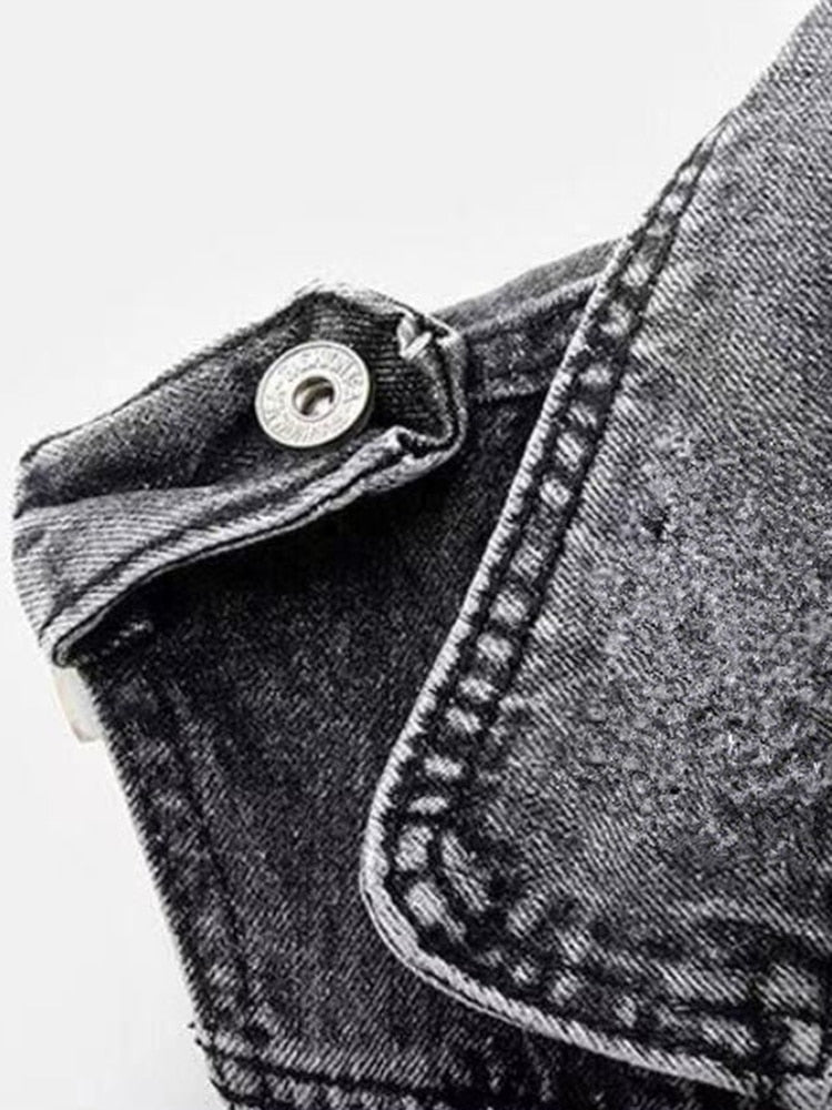 Jeans-Westen-Chic - Damen Denim-Weste mit Cowboy-Stil