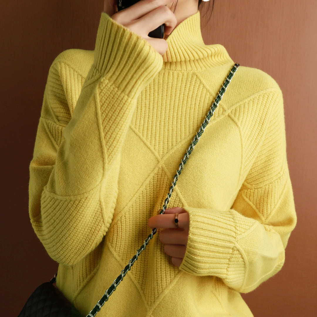W&W Mode | ARGYLE ROLLNECK-PULLOVER