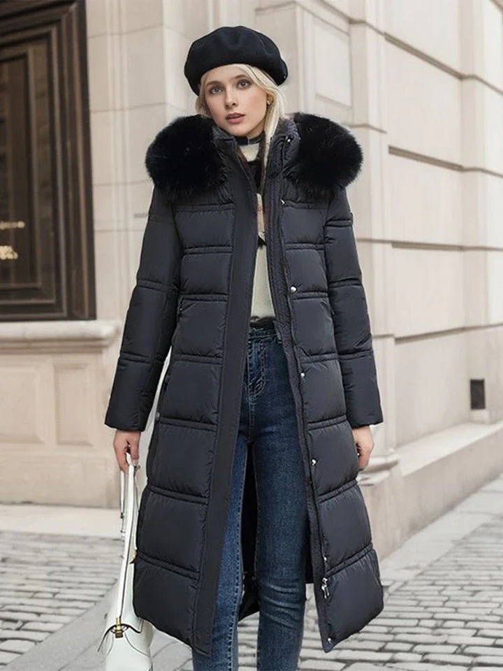 W&W Mode - Winterjacke mit Fellkragen und Gürtel