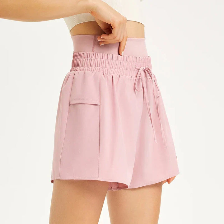 W&W Mode | Atmungsaktive Und Leichte 2 in 1 Quick Dry Shorts Für Damen Mit Kordelzug