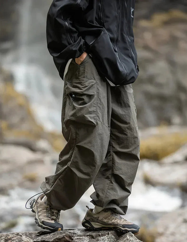W&W Mode Herren Cargohose mit seitlichen Taschen und weiter Passform