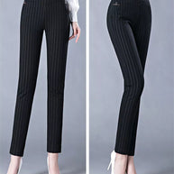 WW Casual Hose | Elegante Damen-Hose mit hohem Bund und Streifen