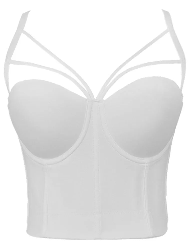 WW | 5 Farben Frauen Sexy Designer Sommer V-Ausschnitt Nude Schwarz Weiß Rot Rosa Baumwolle Camisole Tops Damen Camis Crop Tops