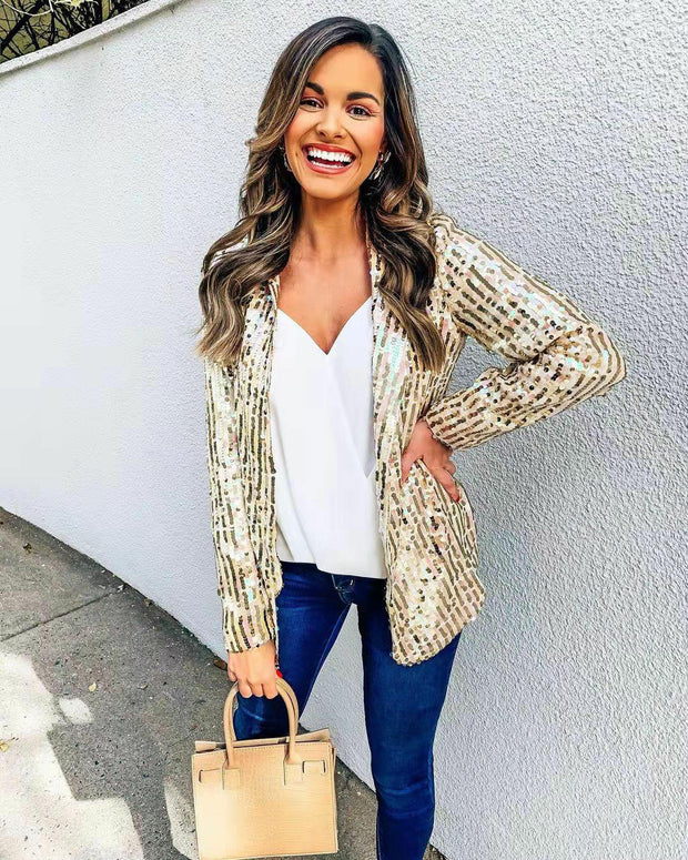 WW | Glänzender Blazer für Damen - Elegant und Glamourös