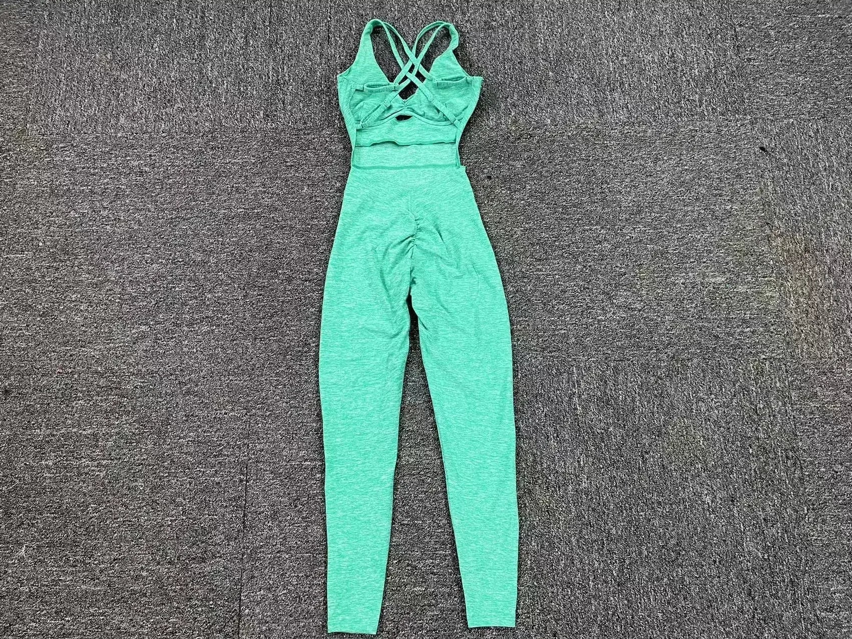 WW | Sportlicher Jumpsuit Frauen Sportbekleidung Push-Up Gym Set Frauen Fitness Overall Lycra Sport Outfit für Frauen Sportbekleidung Yoga Kleidung Pink