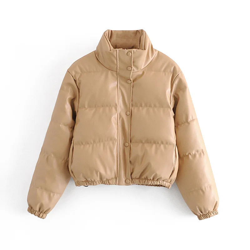 WW | Gepolsterte Lederjacke für Damen