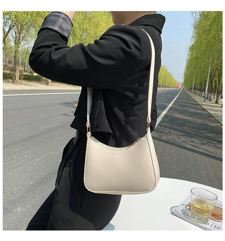 Damen Retro-Ledertasche mit praktischem Stauraum