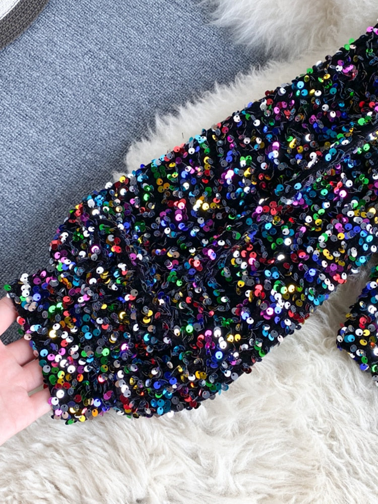 WW | Glitzerndes Top mit einem Schulterträger