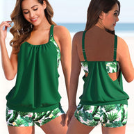 WW Tankini-Set | Sommerliches zweifarbiges Tankini-Set