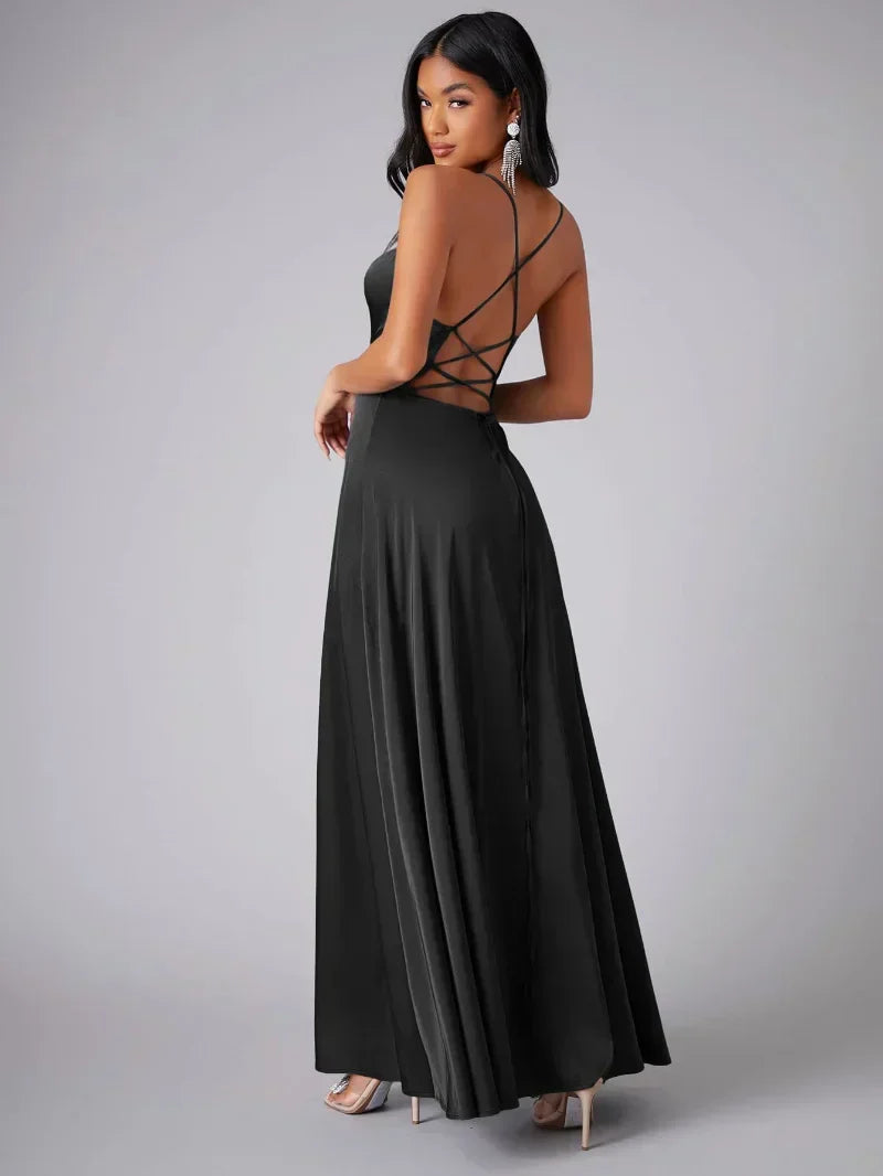 WW | Seiden-Maxikleid mit Geflochtenem Rücken Kleid Dich für Formelle Anlässe Lucette