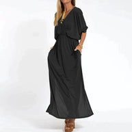 WW | Elegantes Boho-Maxikleid mit Taillenband