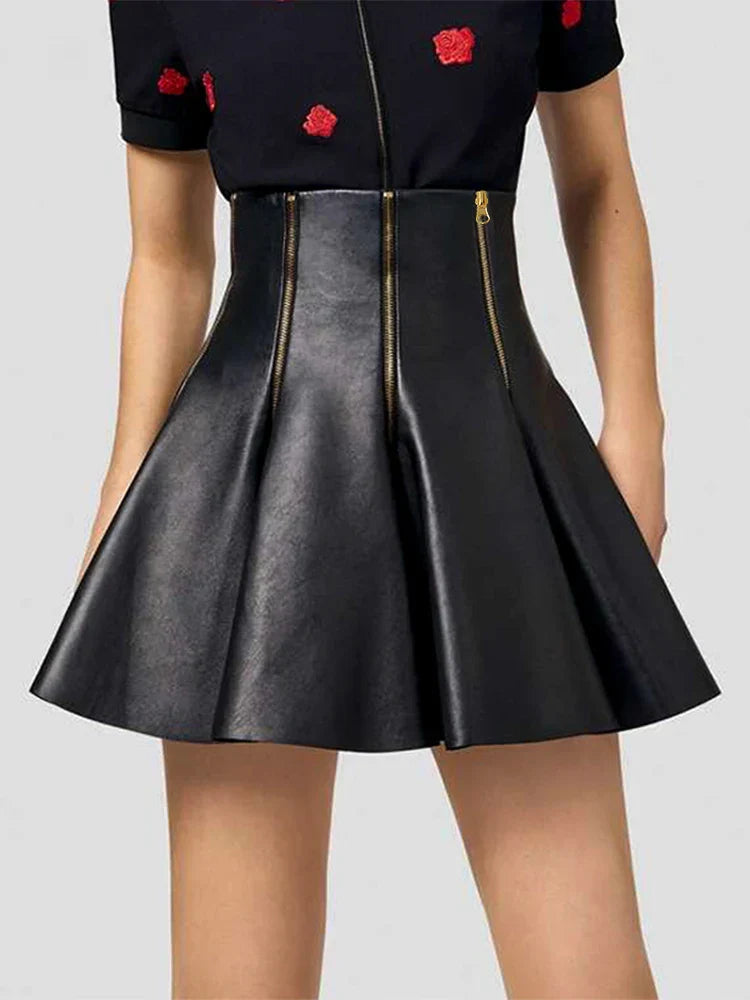 WW | Faux Leather Minirock