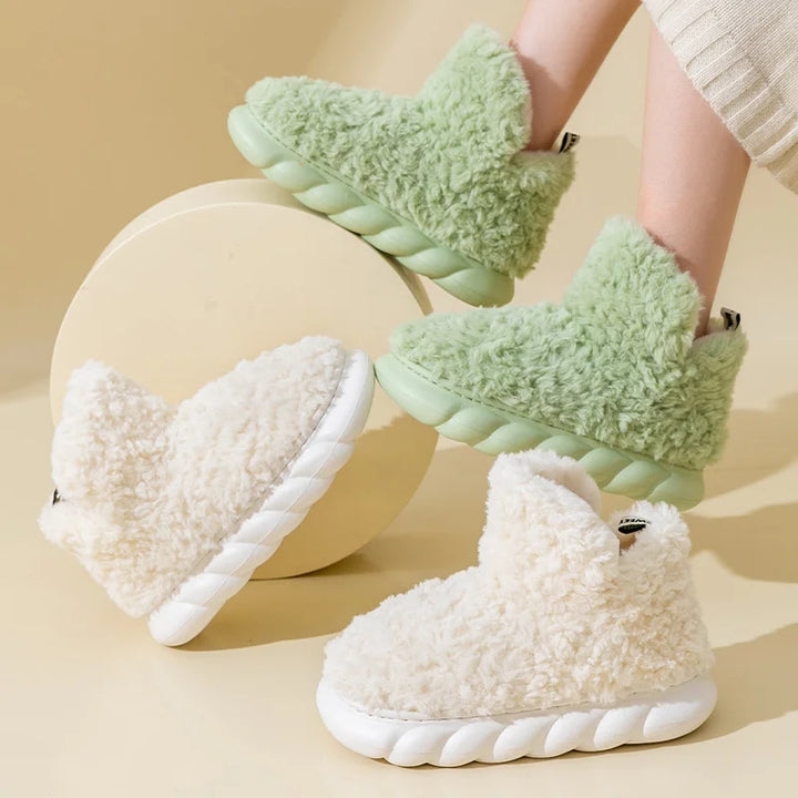 W&W Mode - Hausschuhe für Damen - Baumwolle, warm, für Herbst und Winter