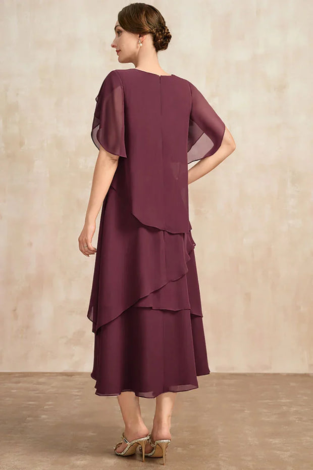 WW | Plus Size Gestuftes Midi Kleid