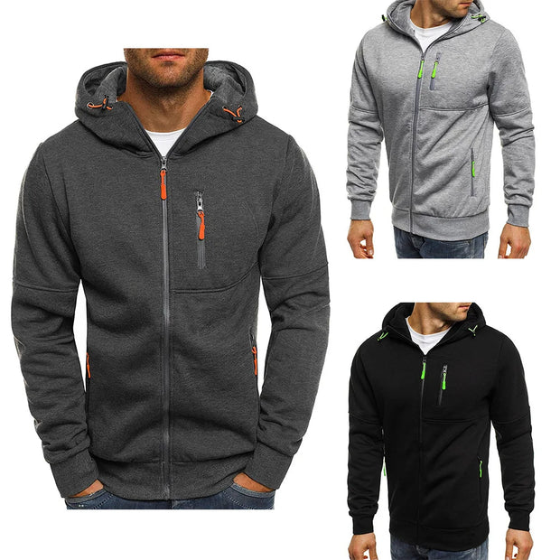 WW | Herren Kapuzenpullover mit Reißverschluss