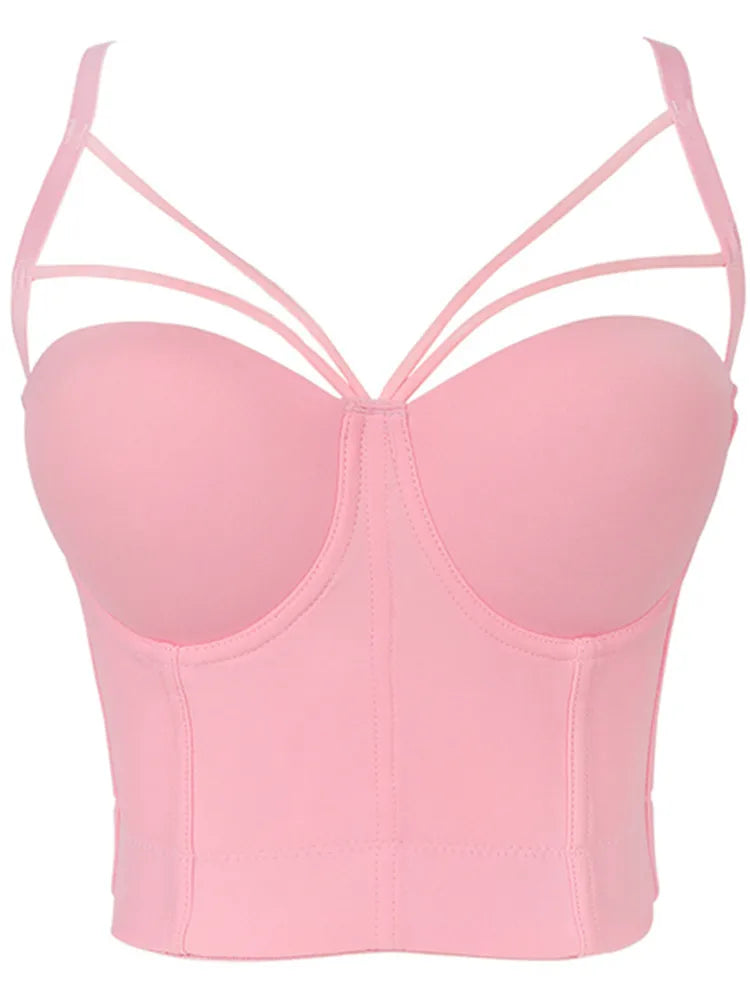 WW | 5 Farben Frauen Sexy Designer Sommer V-Ausschnitt Nude Schwarz Weiß Rot Rosa Baumwolle Camisole Tops Damen Camis Crop Tops