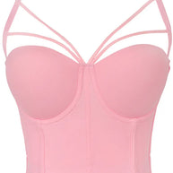 WW | 5 Farben Frauen Sexy Designer Sommer V-Ausschnitt Nude Schwarz Weiß Rot Rosa Baumwolle Camisole Tops Damen Camis Crop Tops