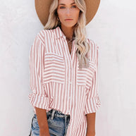 WW | Klassisch Gestreiftes Button Down Hemd Für Damen