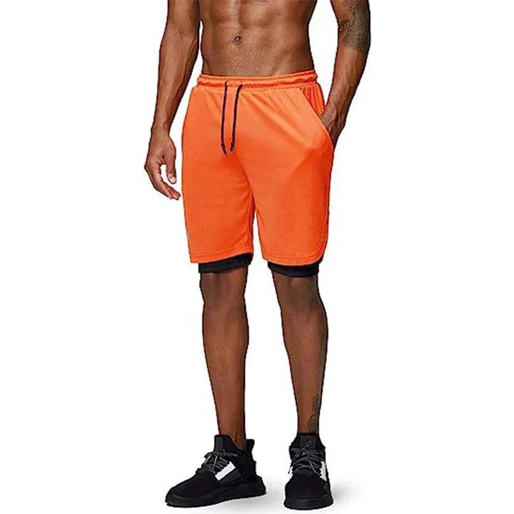 W&W Mode | Herren 2 in 1 Laufshorts Schnelltrocknend Für Sport Und Training Selfico