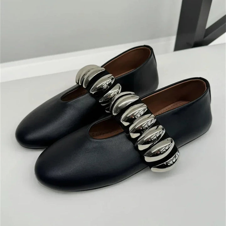 Damen Ballerinas mit Mesh-Obermaterial und elastischem Band