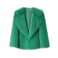 WW - Schlanker Faux Fur Mantel