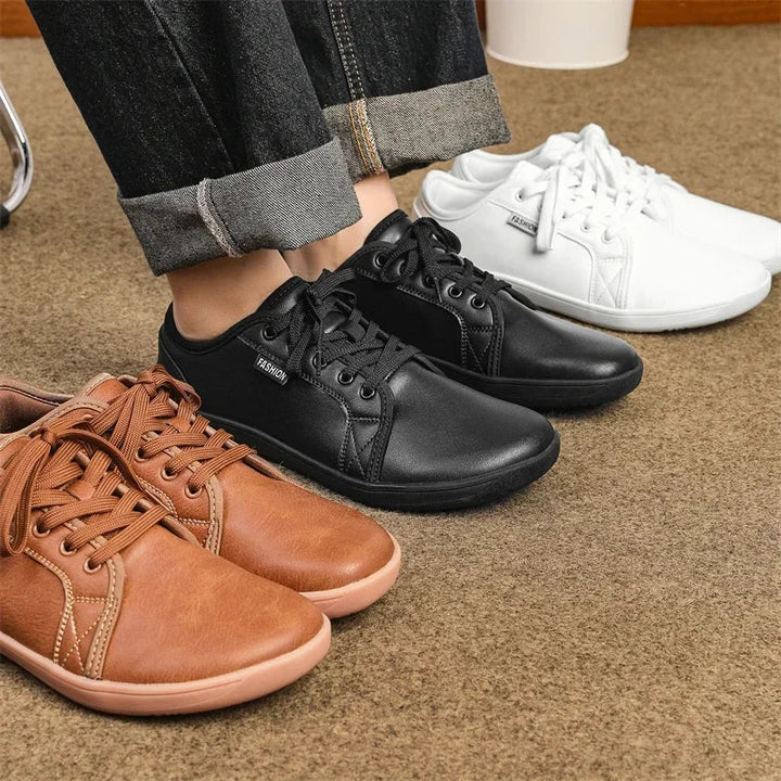 W&W Mode | Minimalistische Leder Barfußlaufschuhe