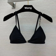 WW | Neuer Rhinestone Buchstaben Wang Strand Bikini Luxus Markendesigner Y2K Mode Sexy Frauen Strand Bikini Duo Set