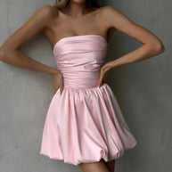 WW | Elegantes Trägerloses Partykleid Für Frauen