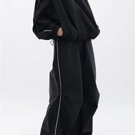 WW | Oversized Sportlich Schwarz Trainingsanzug