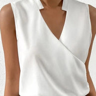 WW Elegantes ärmelloses Einfarbiges Top