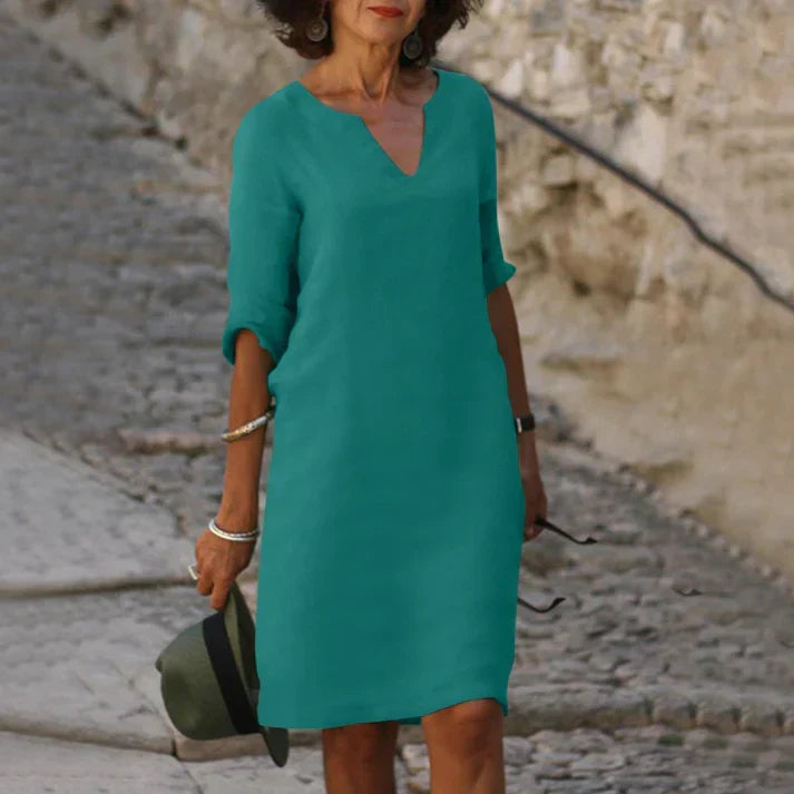 W&W Mode | Elegantes Sommerkleid mit V-Ausschnitt