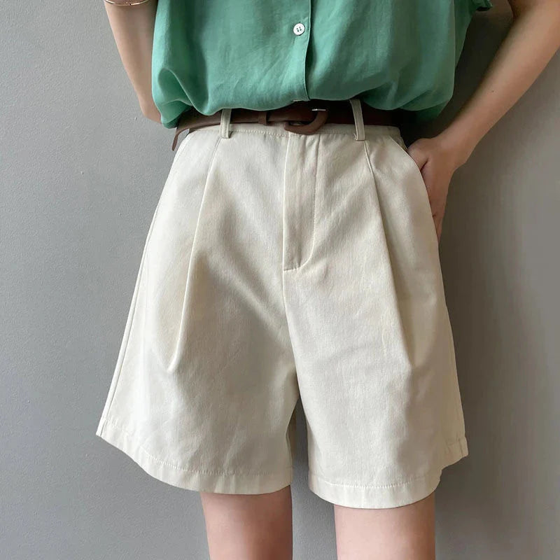 Wolff | Baumwolle hohe Taille Shorts