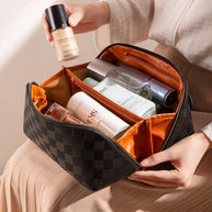 WW | Luxuriöse karierte Kosmetiktasche