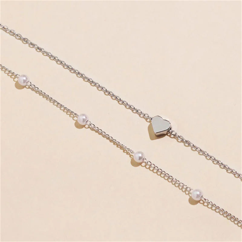 WW | Perlen Choker Herz Halskette Für Frauen