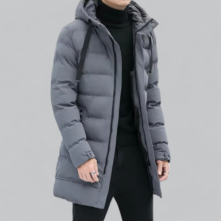 W&W Mode | Elegante lange Winterjacke für Männer