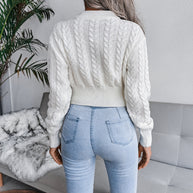 WW - Gestrickter kurzer Pullover