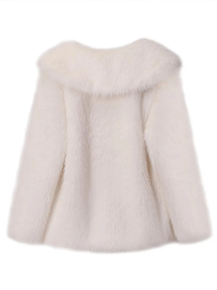 W&W Mode - Schlanker Faux Fur Mantel