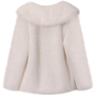 WW - Schlanker Faux Fur Mantel