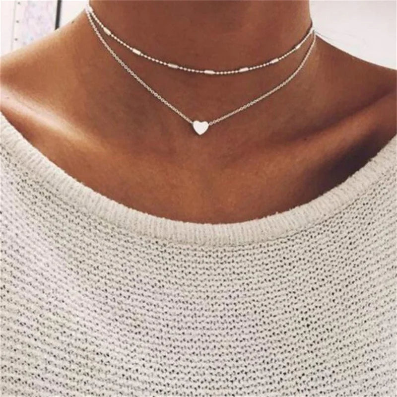 WW | Perlen Choker Herz Halskette Für Frauen