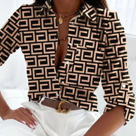 WW | Gestreifte Button-Up-Bluse für Damen