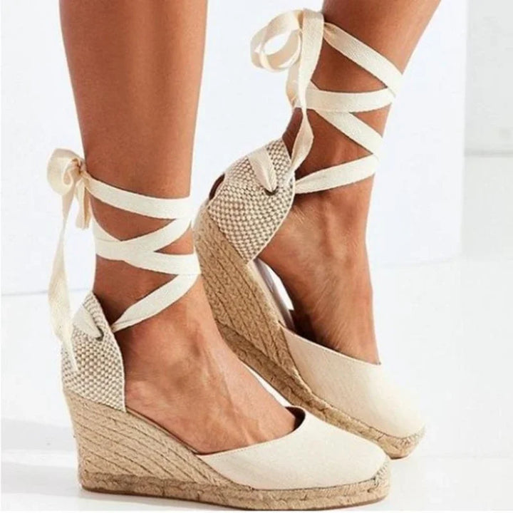 W&W Mode | Trendige, Bequeme Boho Keilabsätze Für Damen Mit Bändern