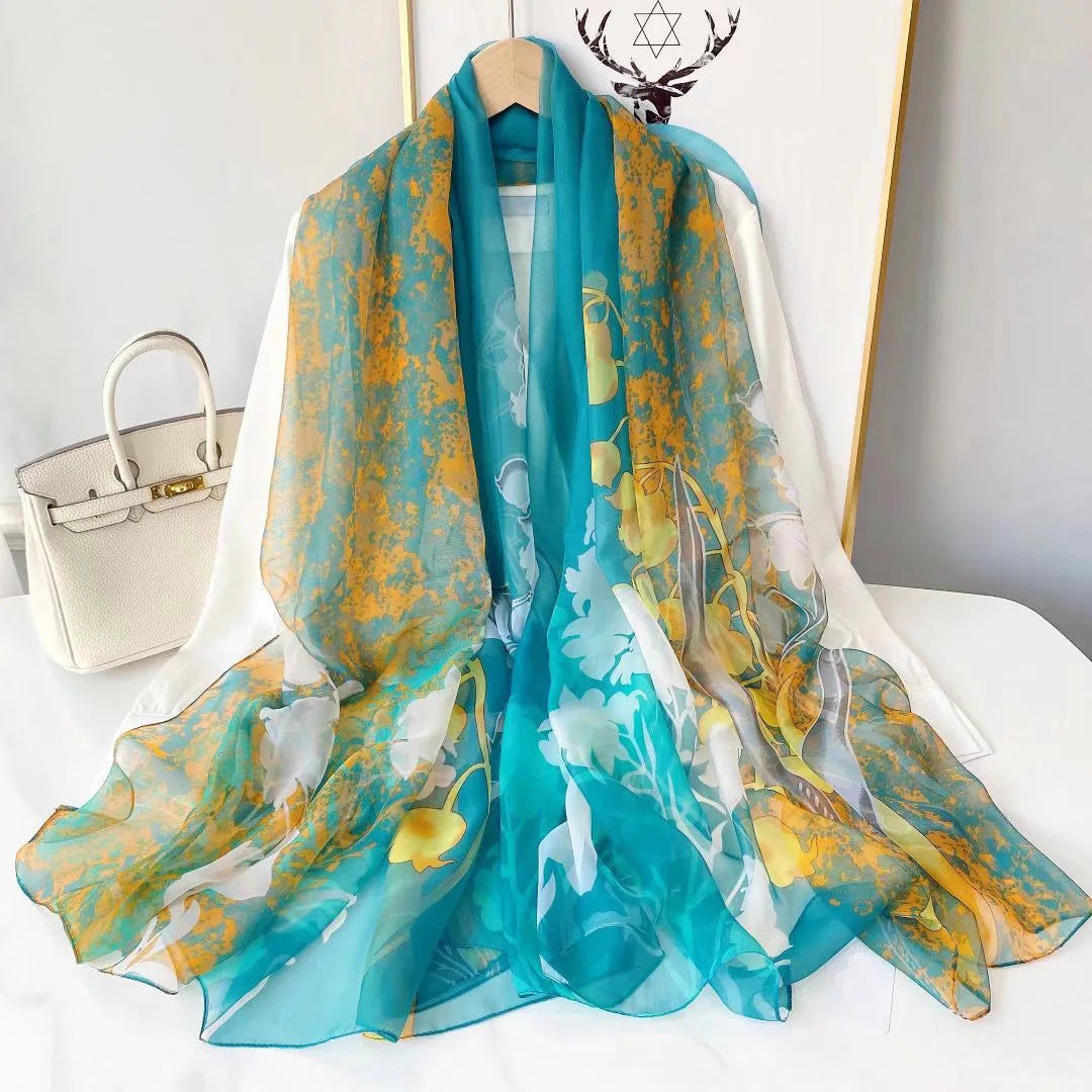 WW | Seidenschal Mit Elegantem Design Und Weicher Textur Für Kalte Tage Stil