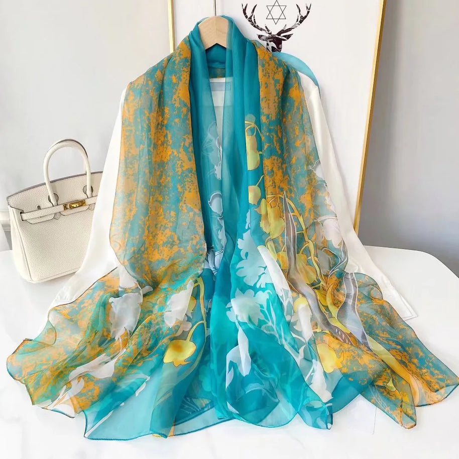 WW | Seidenschal Mit Elegantem Design Und Weicher Textur Für Kalte Tage Stil